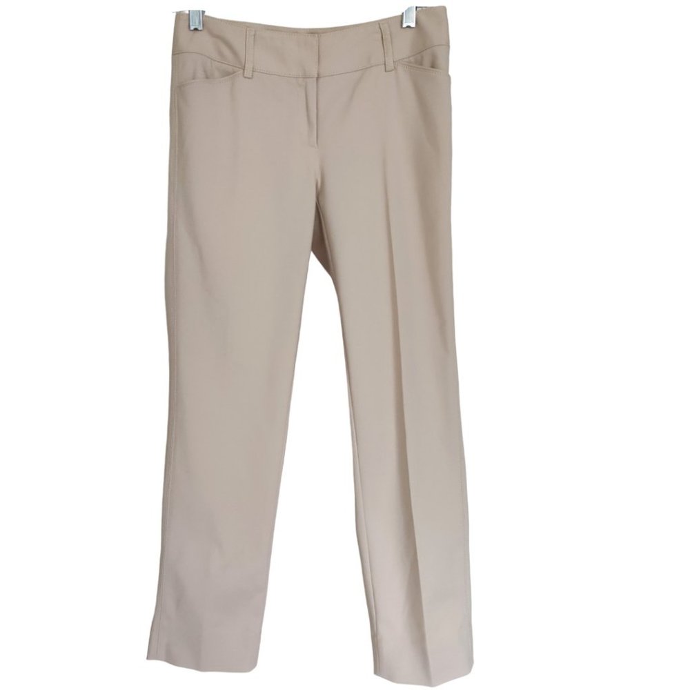 White House Black Market Tan Khaki Comfort Stretch Slim Ankle Pant Size 0R